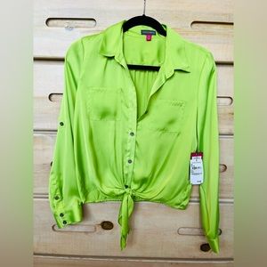 Vince Camuto satin long sleeves